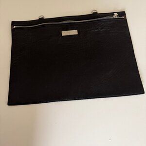 Tiffany Black Zippered Leather Tote Insert 14.5 in wide x 10.5 in high